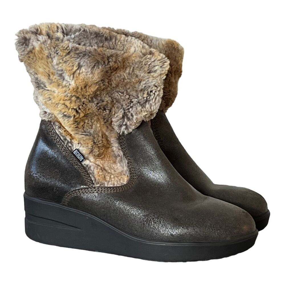 Rucoline Wedge Fur Ankle Boots Size 37 EU